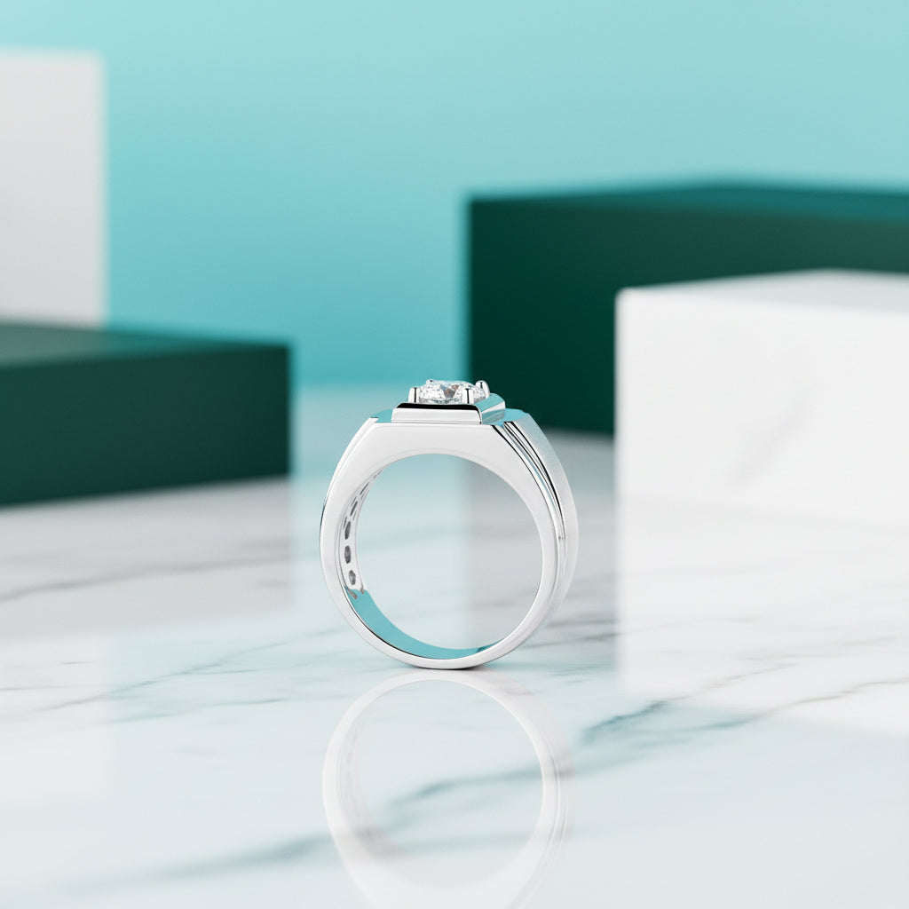 1.0 Ct Round Diamond Engagement Ring-Evani Jewelry