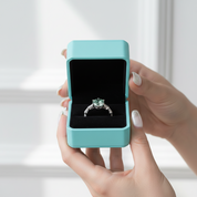 1.0 Ct Round Cut Peridot Birthstone Engagement Ring-Evani Jewelry