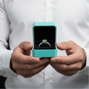 1.0 Ct Round Cut Peridot Birthstone Engagement Ring-Evani Jewelry