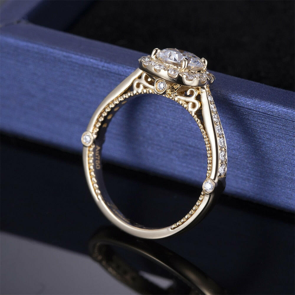 1.0 Ct Round Diamond Engagement Ring-Evani Naomi Jewelry