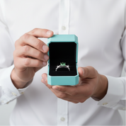 1.0 Ct Emerald Round Cut Birthstone Diamond Engagement Ring-Evani Jewelry