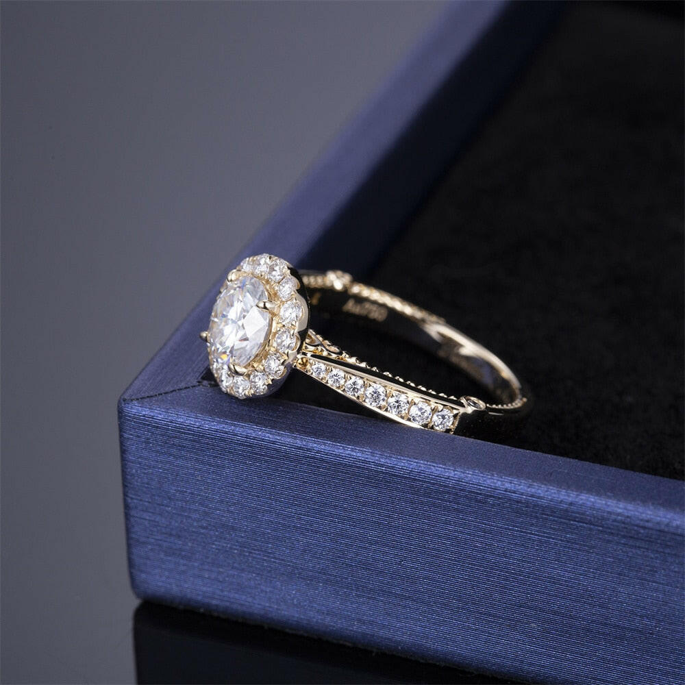 1.0 Ct Round Diamond Engagement Ring-Evani Naomi Jewelry