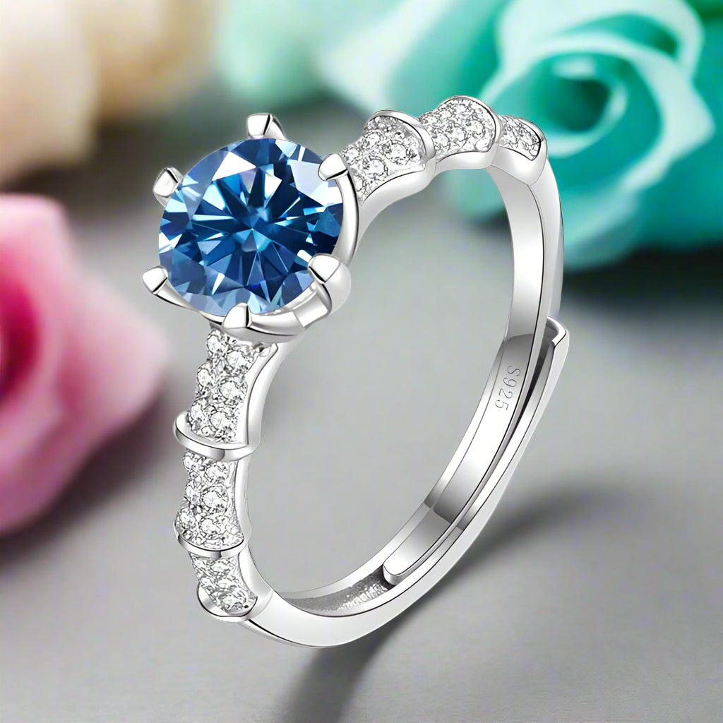 1.0 Ct Round Diamond Engagement Ring-Evani Naomi Jewelry