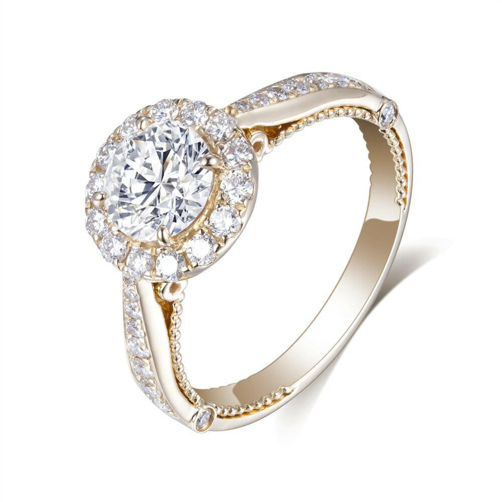1.0 Ct Round Diamond Engagement Ring-Evani Naomi Jewelry