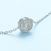 1.0 Ct Round Diamond Halo Pedant Necklace-Evani Naomi Jewelry