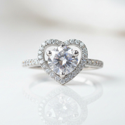 1.0 Ct Round Diamond Option Heart Style Engagement Ring - Evani Naomi Jewelry