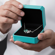 1.0 Ct Round Cut Peridot Birthstone Lucky Leaf Necklace-Evani Jewelry