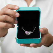 1.0 Ct Round Cut Lucky Leaf Tourmaline Birthstone Necklace