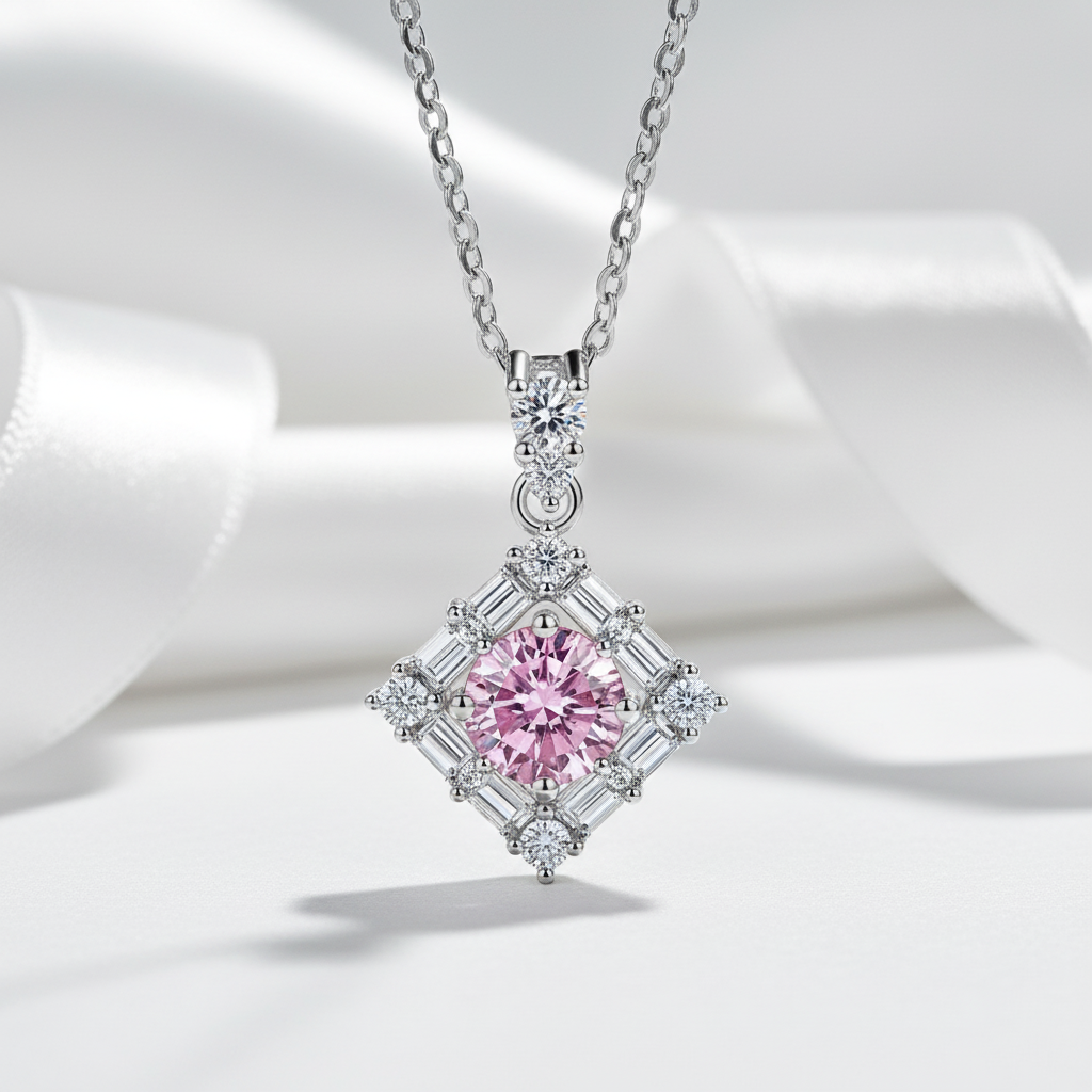 1.0 Ct Round Cut Tourmaline Birthstone Pendant Necklace