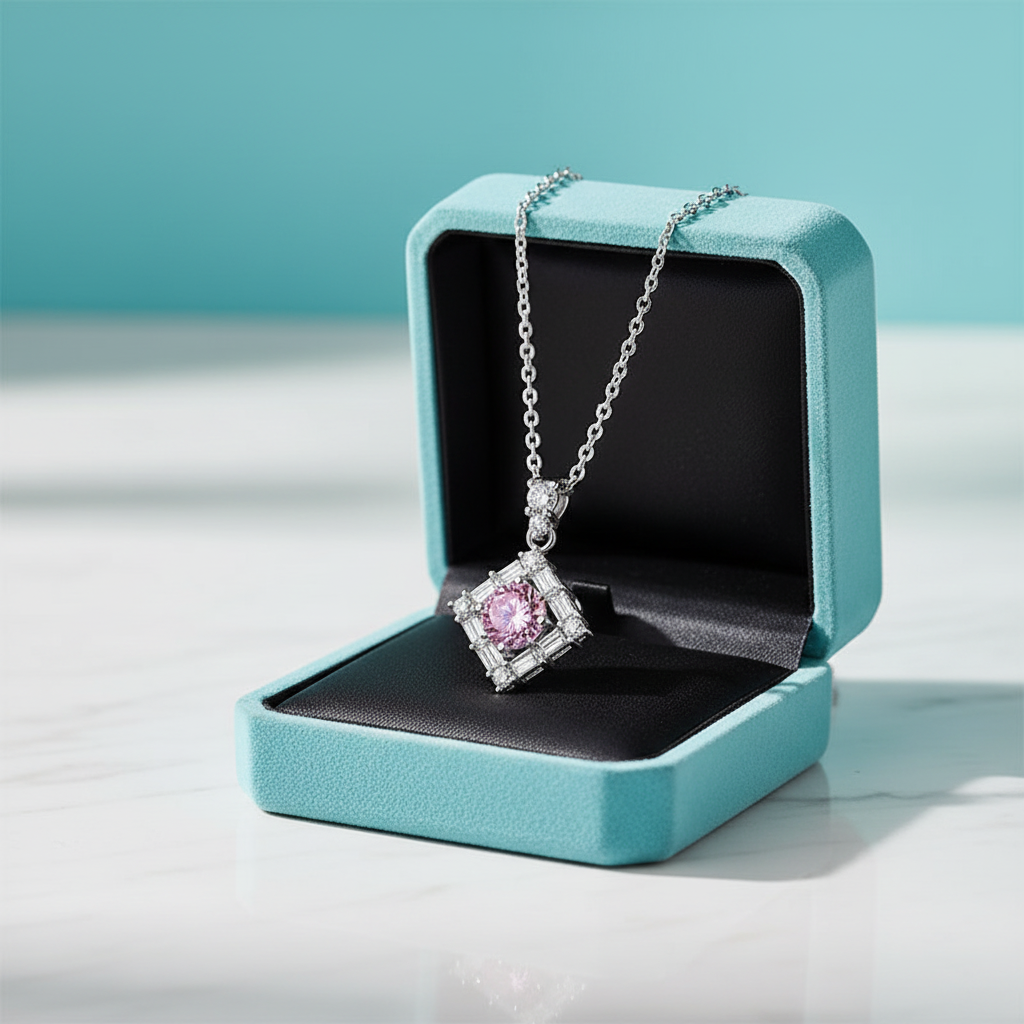 1.0 Ct Round Cut Tourmaline Birthstone Pendant Necklace - Evani Naomi Jewelry