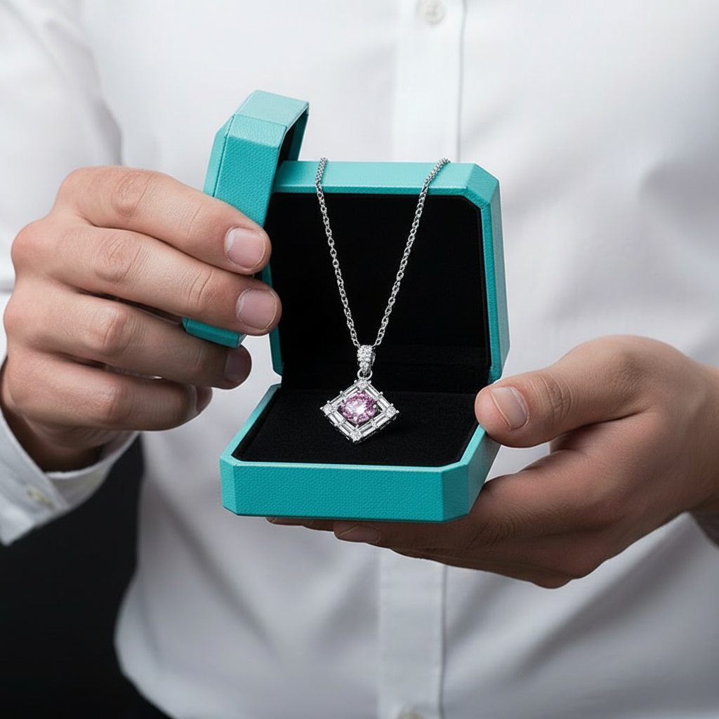 1.0 Ct Round Cut Tourmaline Birthstone Pendant Necklace