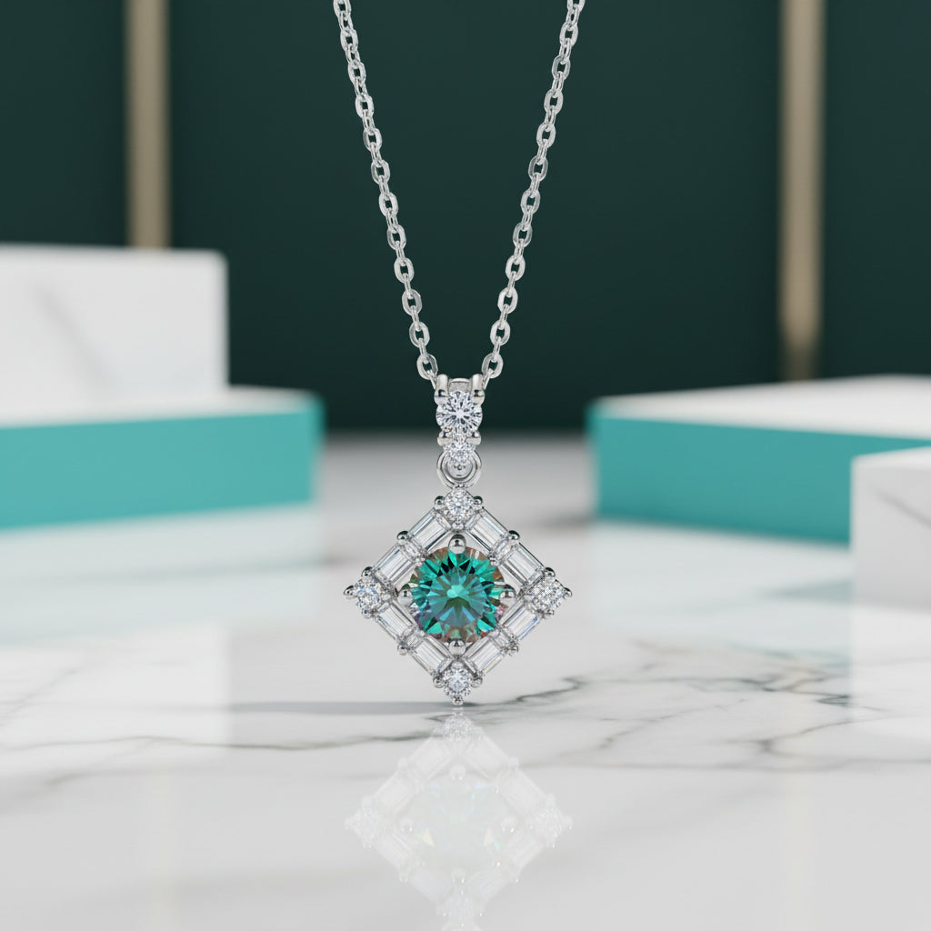 1.0 Ct Round Diamond Necklace-Evani Jewelry
