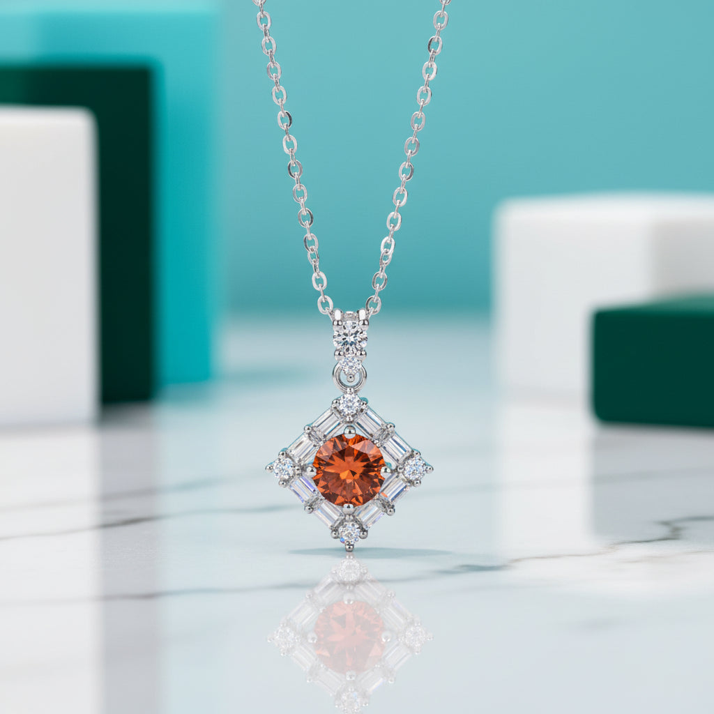 1.0 Ct Round Diamond Necklace-Evani Jewelry