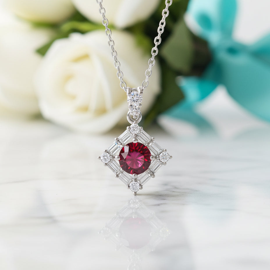 1.0 Ct Round Diamond Necklace-Evani Naomi Jewelry