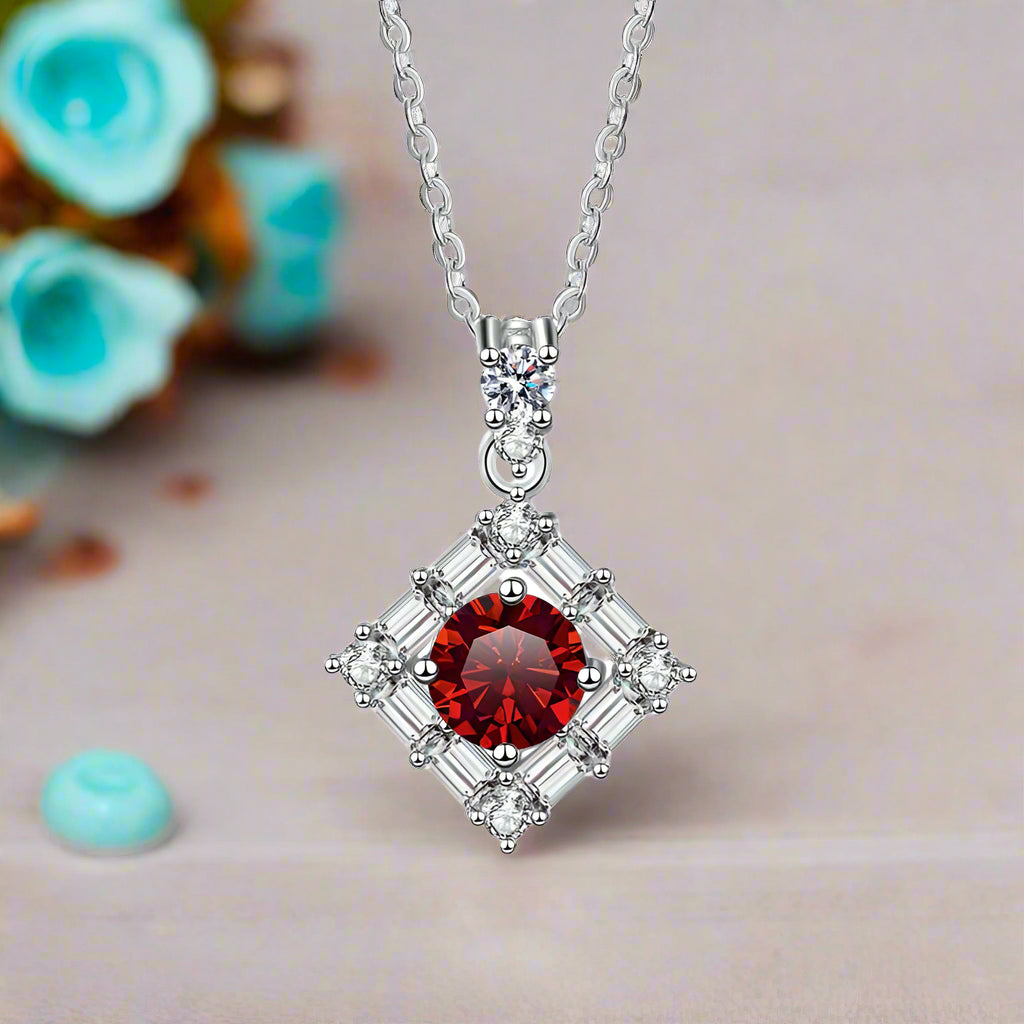 1.0 Ct Round Diamond Necklace-Evani Naomi Jewelry