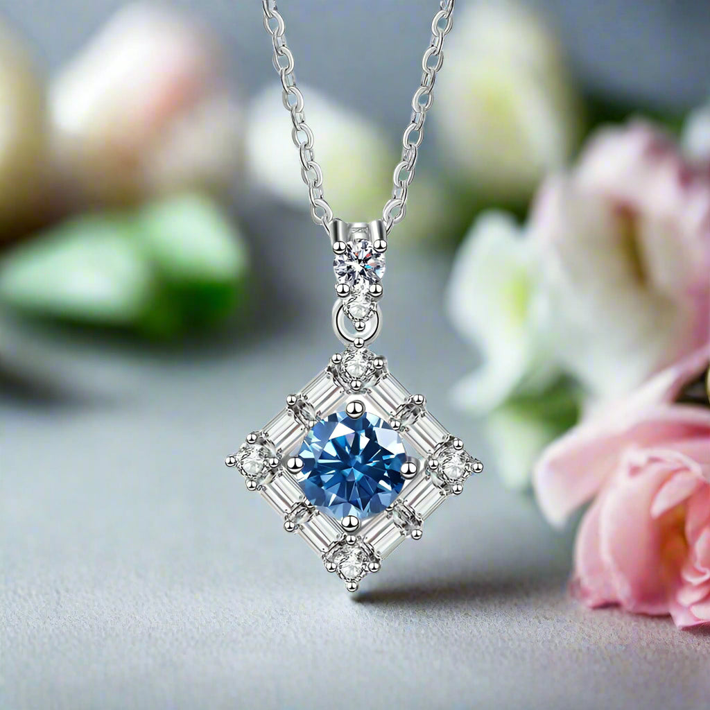 1.0 Ct Round Diamond Necklace-Evani Naomi Jewelry