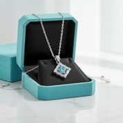 1.0 Ct Round Cut Sapphire Birthstone Necklace-Evani Jewelry