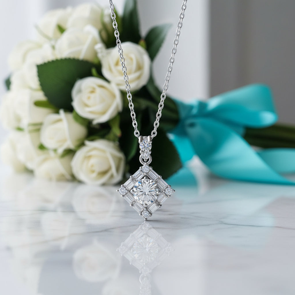 1.0 Ct Round Diamond Necklace-Evani Jewelry