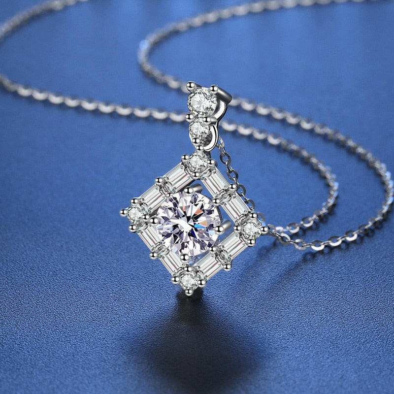 1.0 Ct Round Diamond Necklace-Evani Naomi Jewelry
