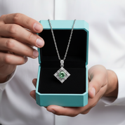 1.0 Ct Round Cut Peridot Birthstone Necklace-Evani Jewelry