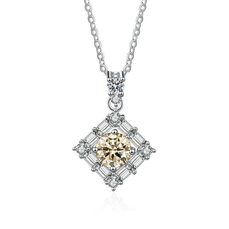 1.0 Ct Round Diamond Necklace-Evani Naomi Jewelry