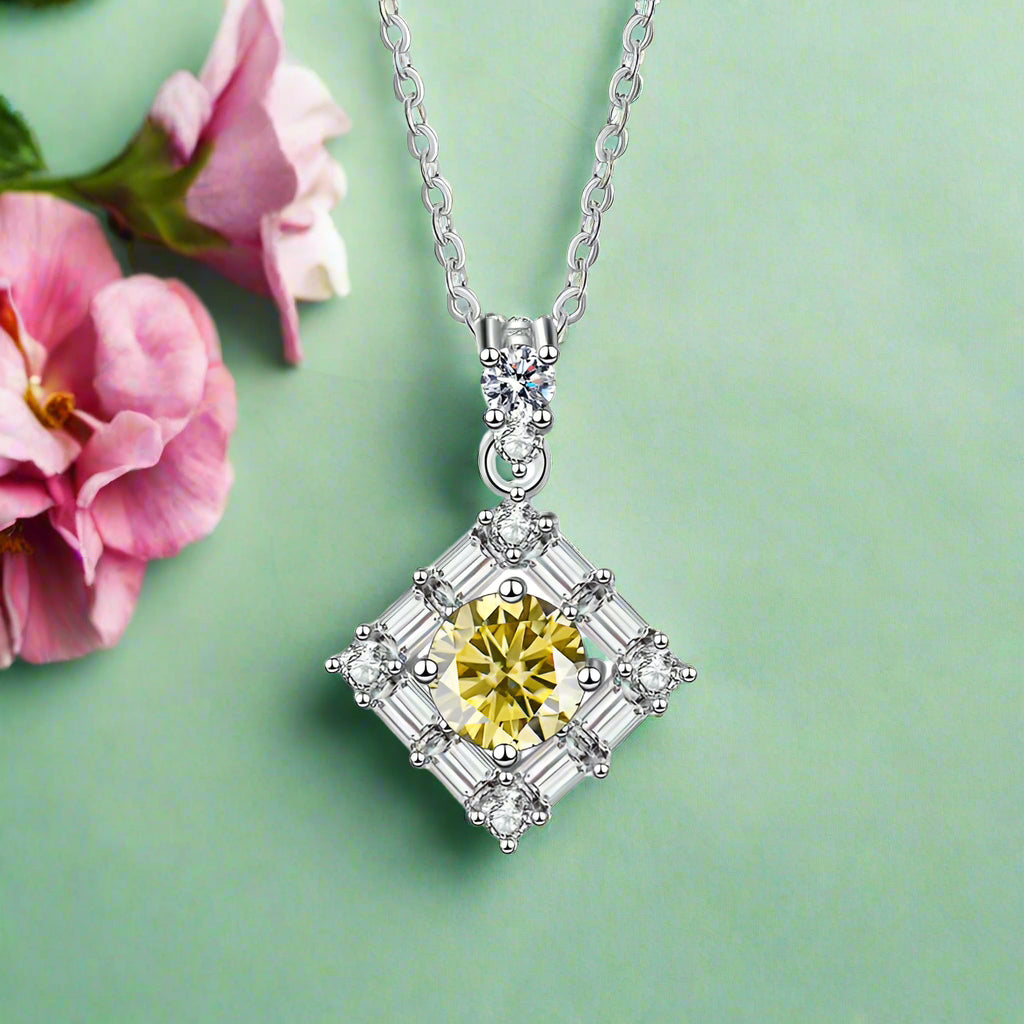 1.0 Ct Round Diamond Necklace-Evani Naomi Jewelry