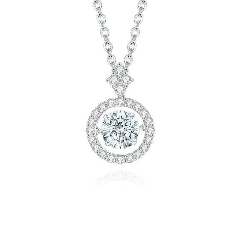 1.0 Ct Round Diamond Necklace with Twinkle Setting-Evani Naomi Jewelry