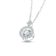 1.0 Ct Round Diamond Necklace with Twinkle Setting-Evani Naomi Jewelry
