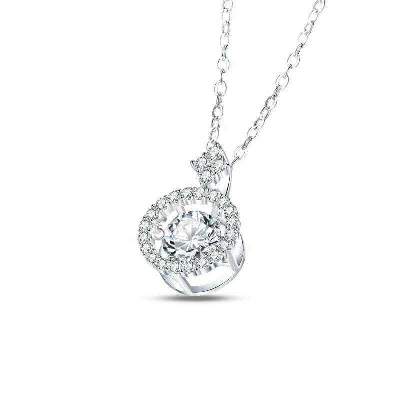 1.0 Ct Round Diamond Necklace with Twinkle Setting-Evani Naomi Jewelry
