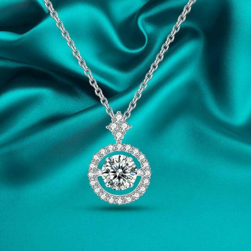 1.0 Ct Round Diamond Necklace with Twinkle Setting-Evani Naomi Jewelry