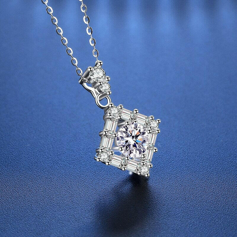 1.0 Ct Round Diamond Necklace-Evani Naomi Jewelry