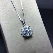 1.0 Ct Round Diamond Pendant Necklace-Evani Naomi Jewelry