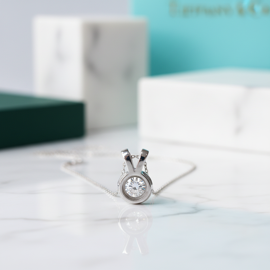 1.0 Ct Round Diamond Rabbit Shaped Pendant Necklace-Evani Jewelry