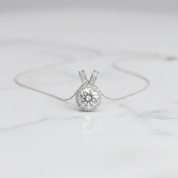 1.0 Ct Round Diamond OptionRabbit Shaped Pendant Necklace