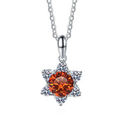 1.0 Ct Round Diamond Snowflake Pendant Necklace-Evani Naomi Jewelry