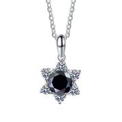 1.0 Ct Round Diamond Snowflake Pendant Necklace-Evani Naomi Jewelry