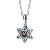 1.0 Ct Round Diamond Snowflake Pendant Necklace-Evani Naomi Jewelry