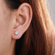 1.0 Ct Round Diamond Stud Earrings-Evani Naomi Jewelry