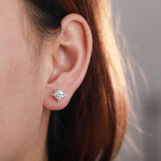 1.0 Ct Round Diamond Stud Earrings-Evani Naomi Jewelry