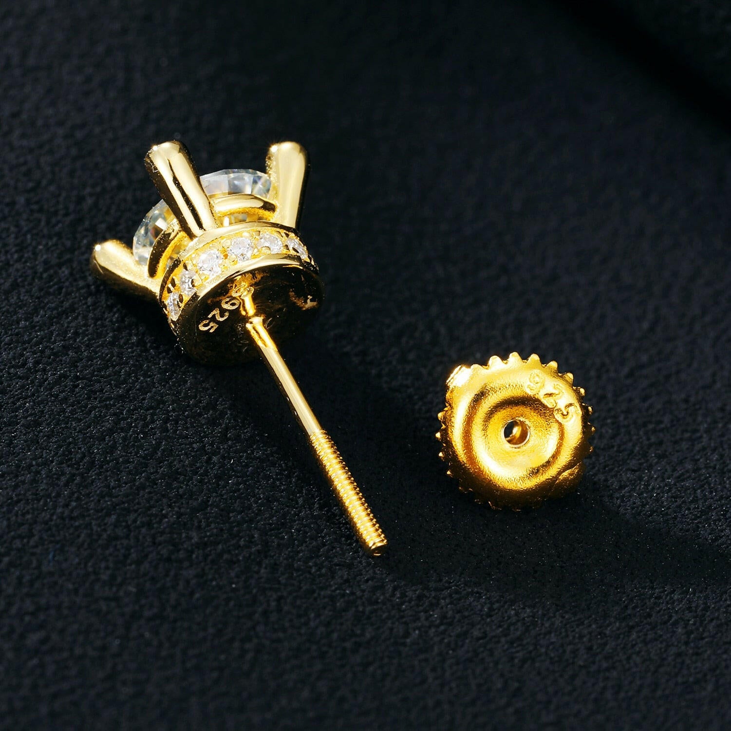 1.0 Ct Round Diamond Stud Earrings-Evani Naomi Jewelry