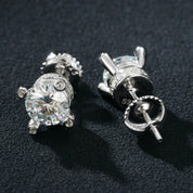 1.0 Ct Round Diamond Stud Earrings-Evani Naomi Jewelry