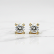 1.0 Ct Round Diamond Option Stud Earrings - Evani Naomi Jewelry