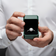 1.0 Ct Round Diamond Option Sunflower Engagement Ring - Evani Naomi Jewelry