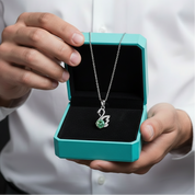 1.0 Ct Round Cut Peridot Swan Pendant Necklace-Evani Jewelry