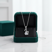 1.0 Ct Round Diamond OptionSwan Pendant Necklace