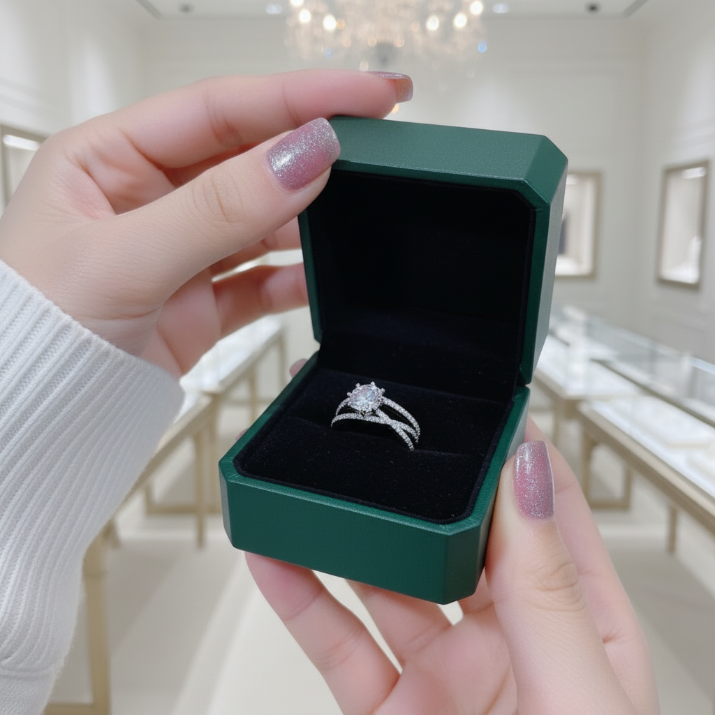 1.0 Ct Round Diamond Option Three Laps Engagement Ring