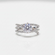 1.0 Ct Round Diamond Option Three Laps Engagement Ring