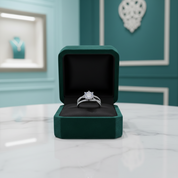 1.0 Ct Round Diamond Option Three Laps Engagement Ring