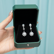 1.0 Ct Round Diamond Option Wheat Drop Earrings