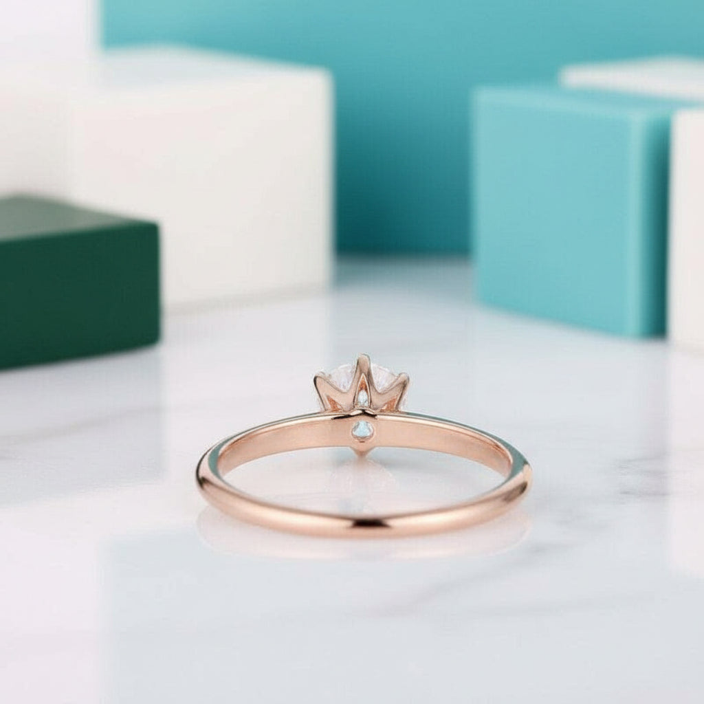 1.0 Ct Round Solitaire Diamond Engagement Ring-Evani Jewelry